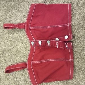Forever 21 cropped denim red shirt
